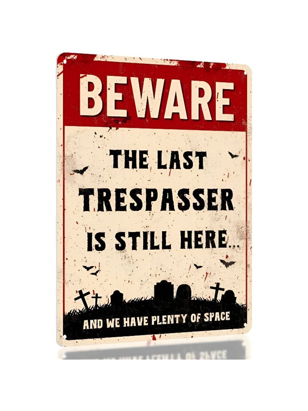 Funny Halloween Decor Sign - Halloween Graveyard Decorations